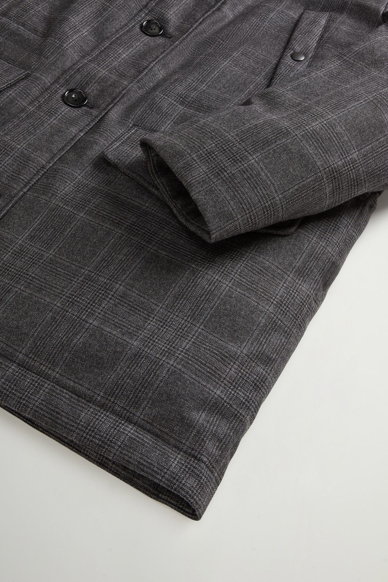 Zelander Prince of Wales Parka in Italian Pure Virgin Wool Gray photo 7 | Woolrich