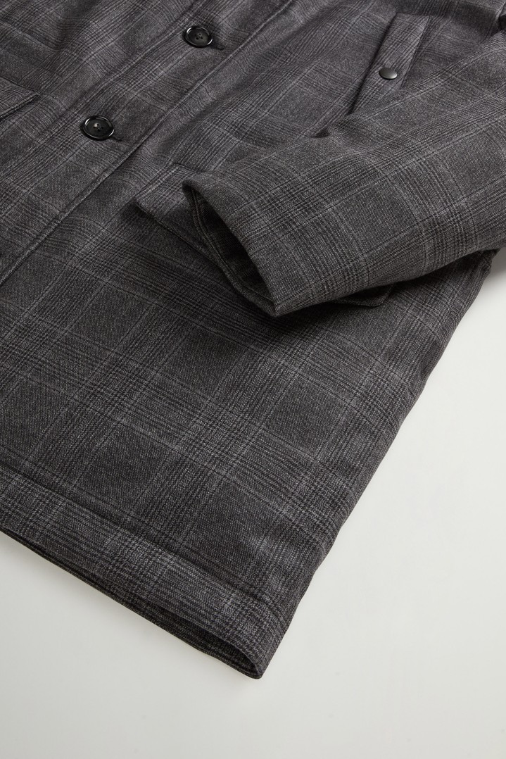 Zelander Prince of Wales Parka in Italian Pure Virgin Wool Gray photo 7 | Woolrich
