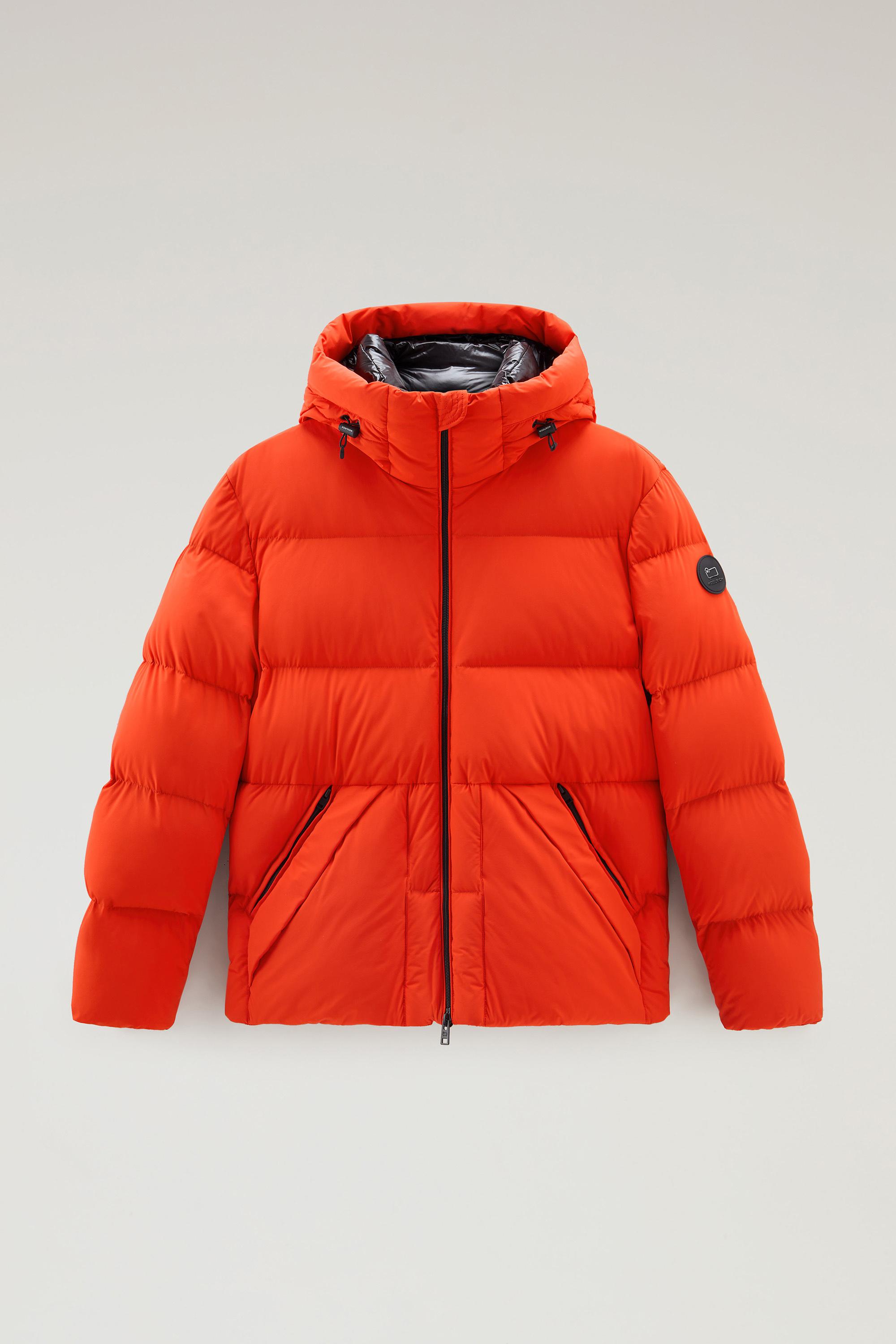 Sierra Supreme Down Jacket in Stretch Nylon Orange photo 1 | Woolrich