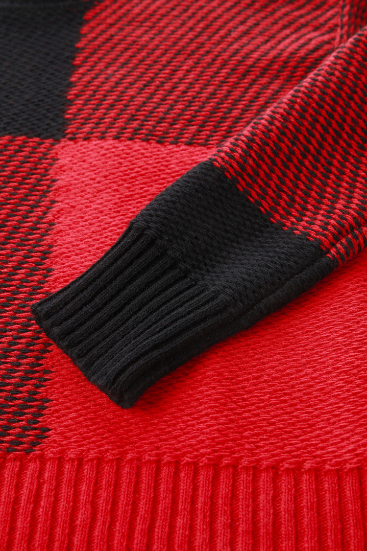 Girl'S Plaid Turtleneck in Merino Wool Blend Red photo 5 | Woolrich
