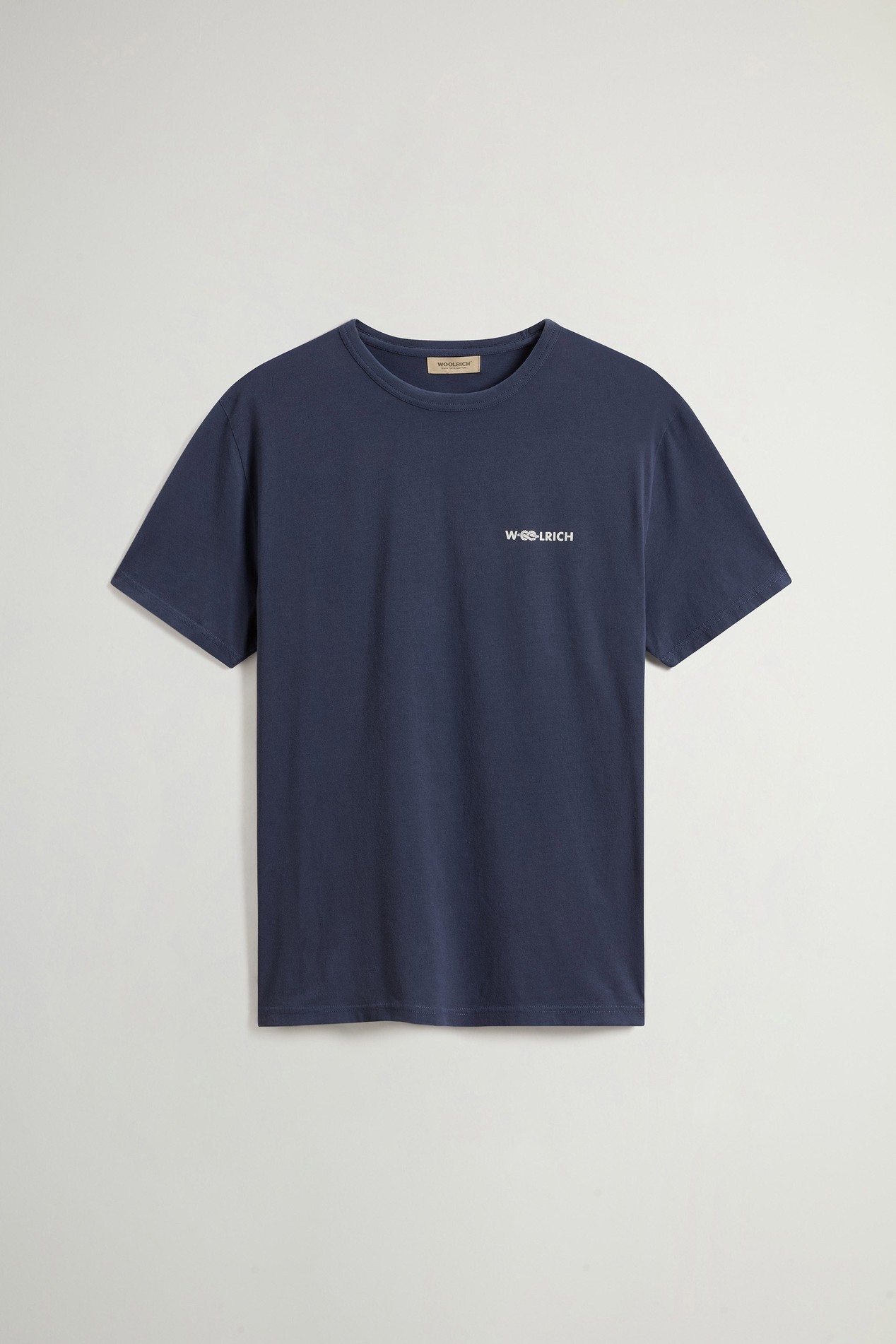 Garment-Dyed T-shirt in Pure Cotton Blue photo 1 | Woolrich