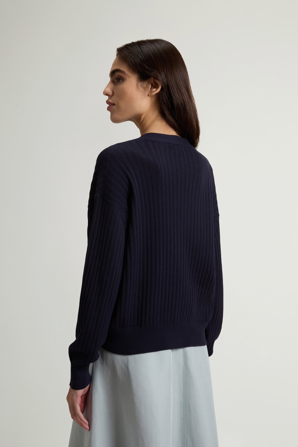 SOFT COTTON SWEATER Blue photo 3 | Woolrich