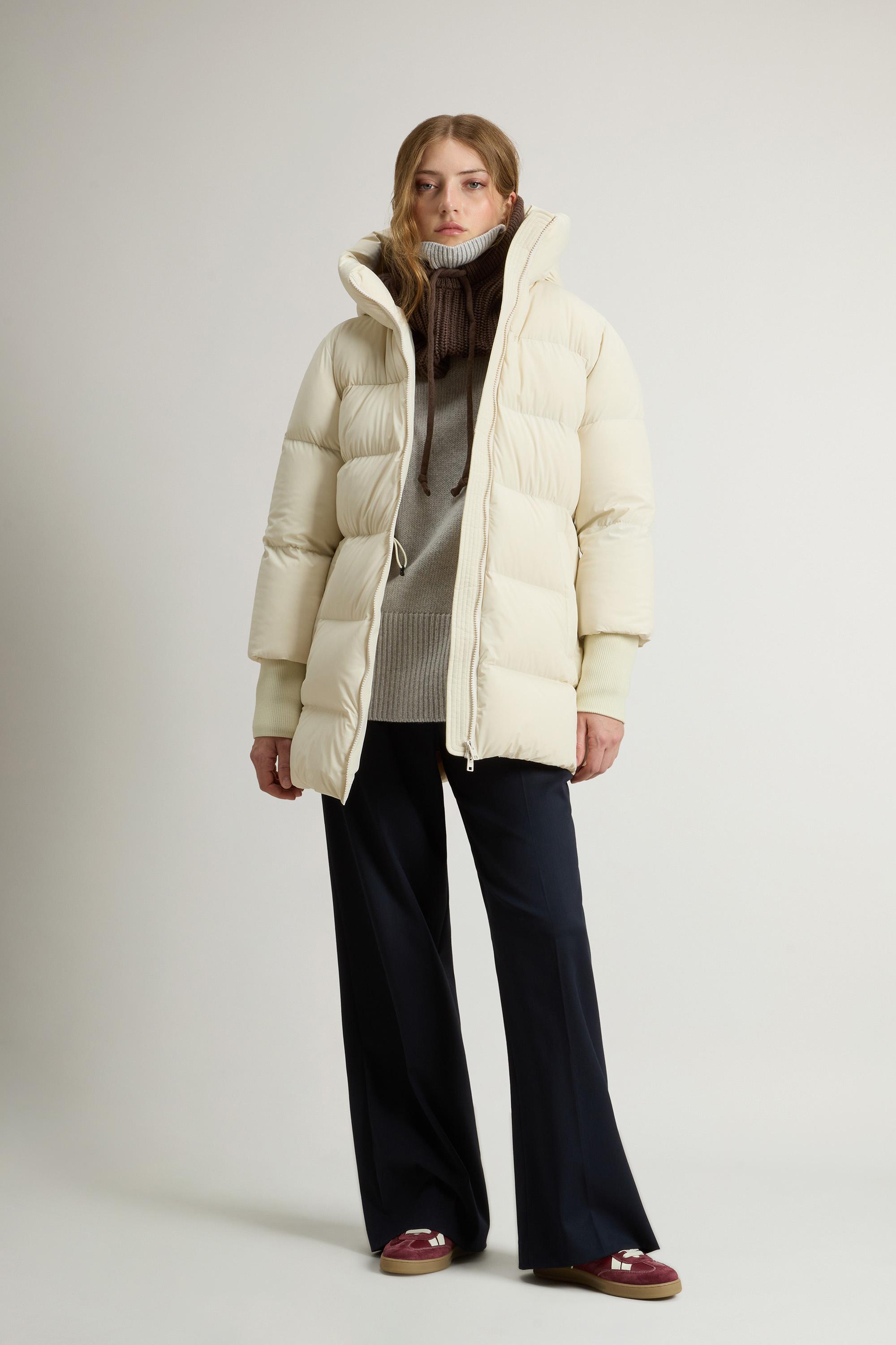Cloud Down Jacket in Stretch Nylon with Matte Finish White photo 1 | Woolrich