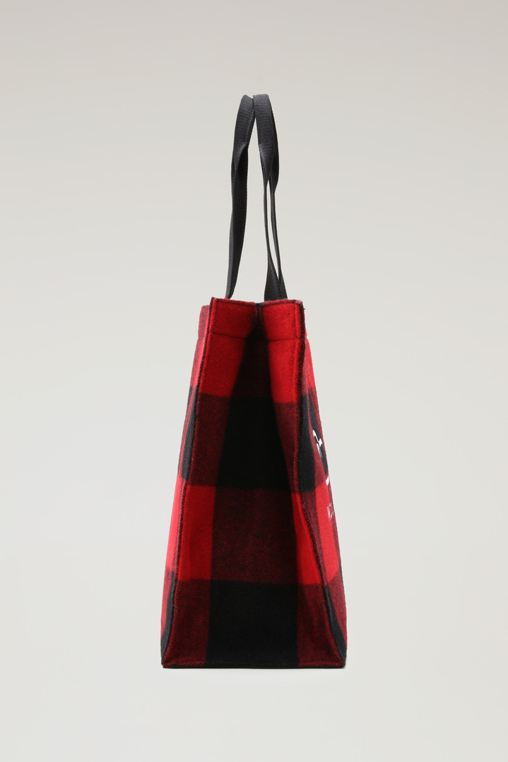 Buffalo Check American Wool Tote Red photo 4 | Woolrich