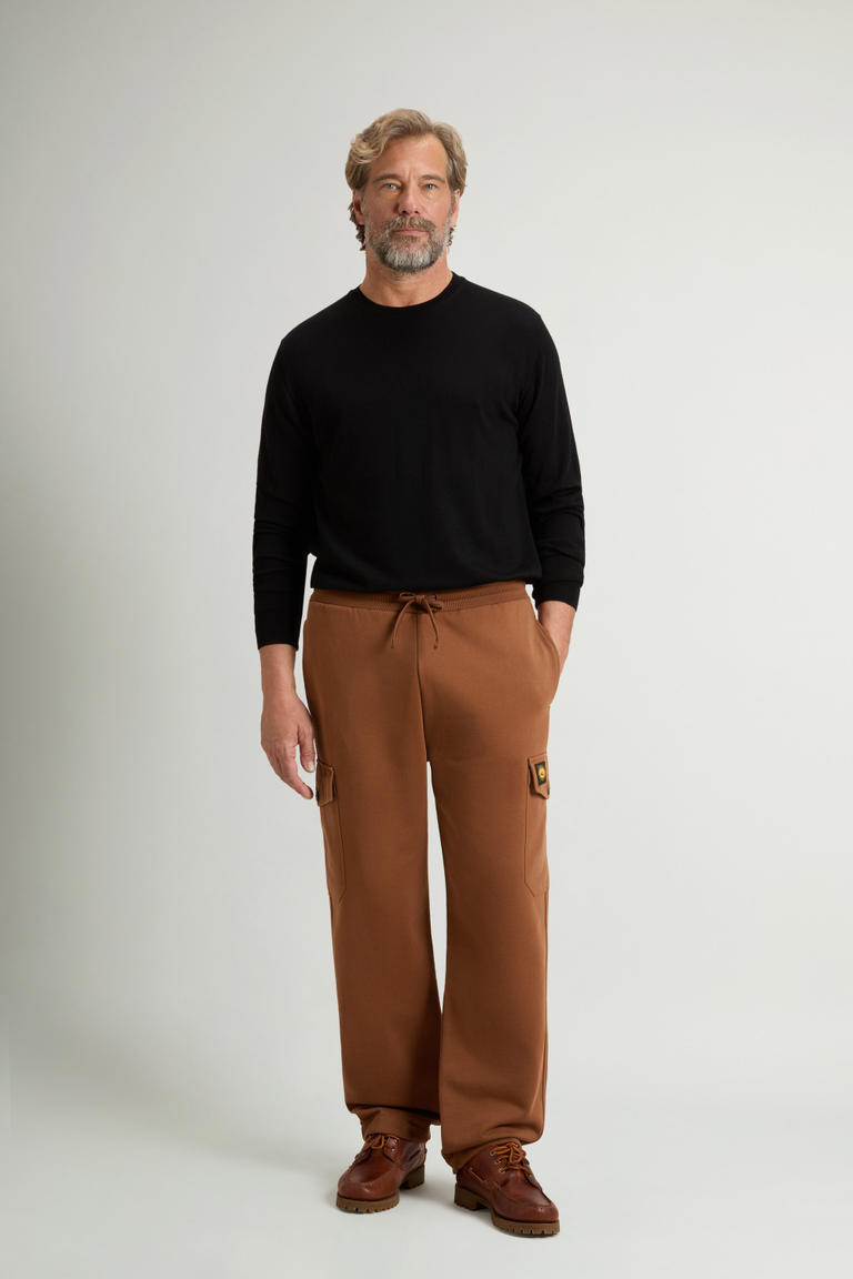 Cargobroek van sweatstof van katoenmix Bruin photo 1 | Woolrich