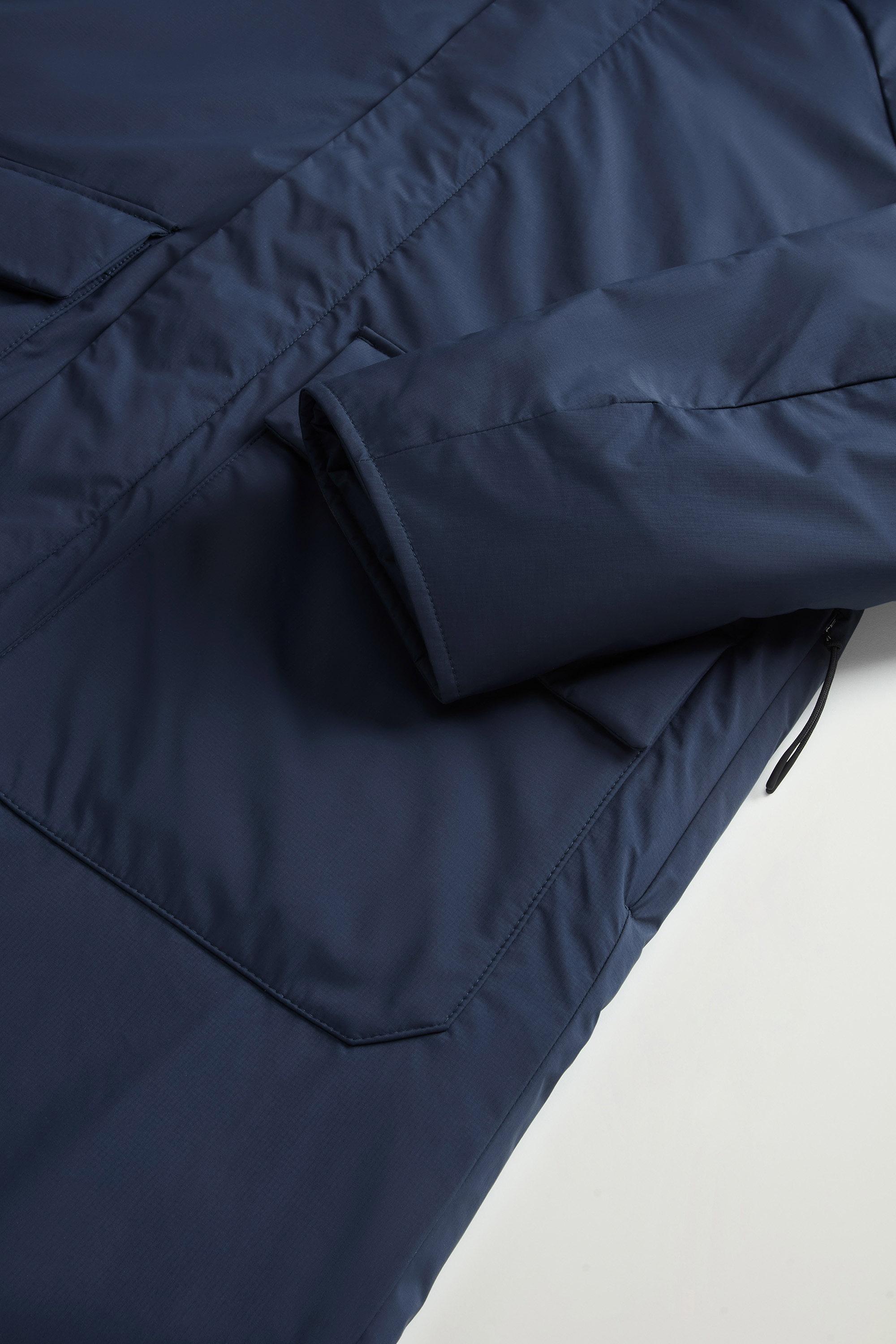 Coat in Light Micro Ripstop with Removable Hood Blue photo 7 | Woolrich