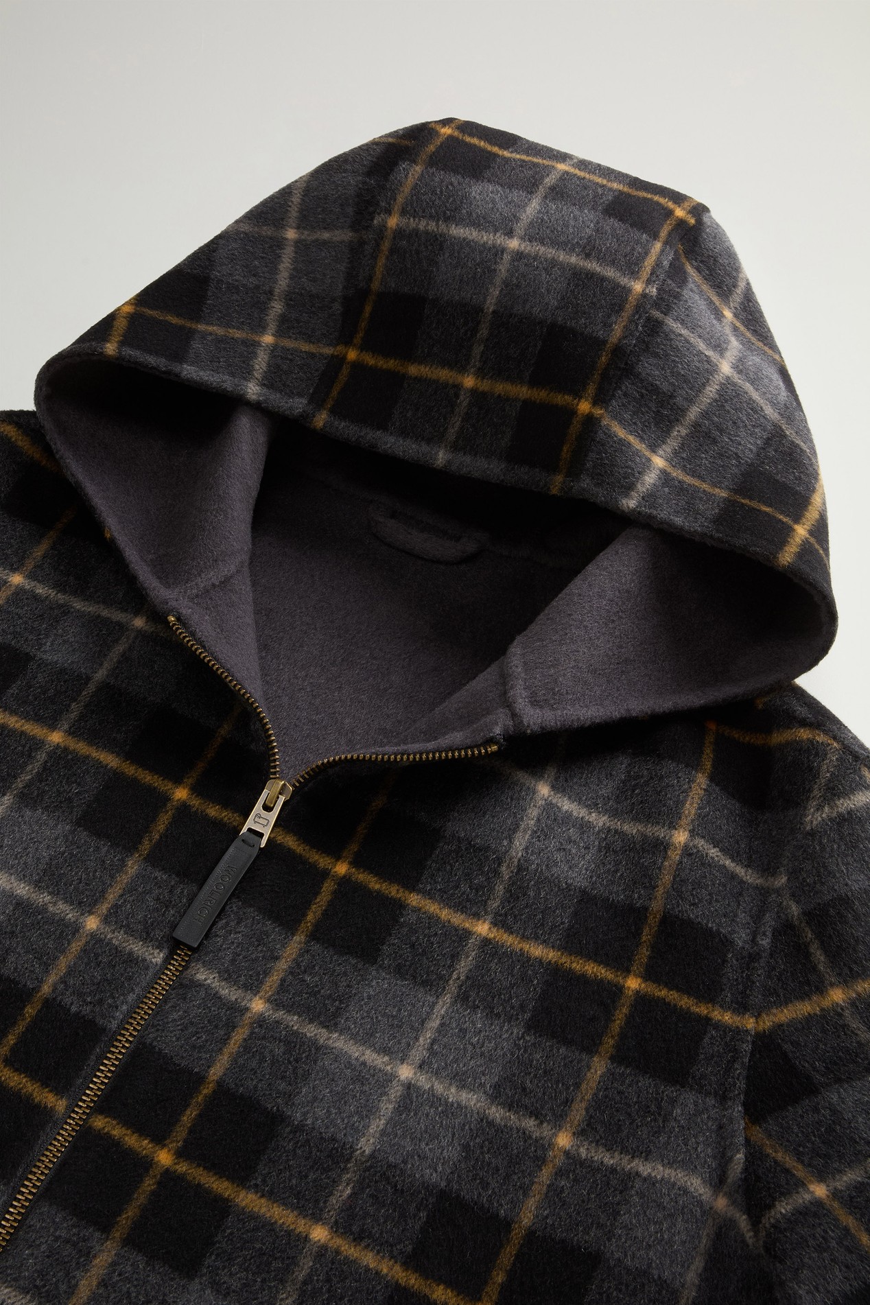 Wool-Blend Jacket with Hood and Zipper Gray photo 6 | Woolrich