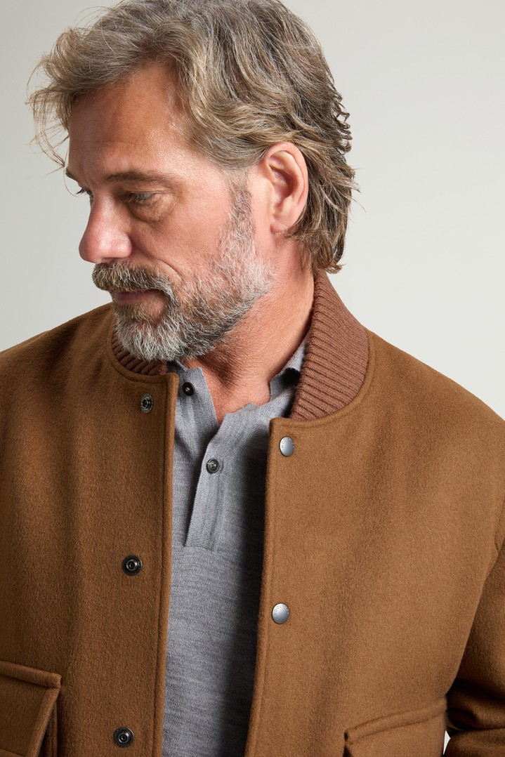 Miles Bomber Jacket in Wool Blend Brown photo 4 | Woolrich