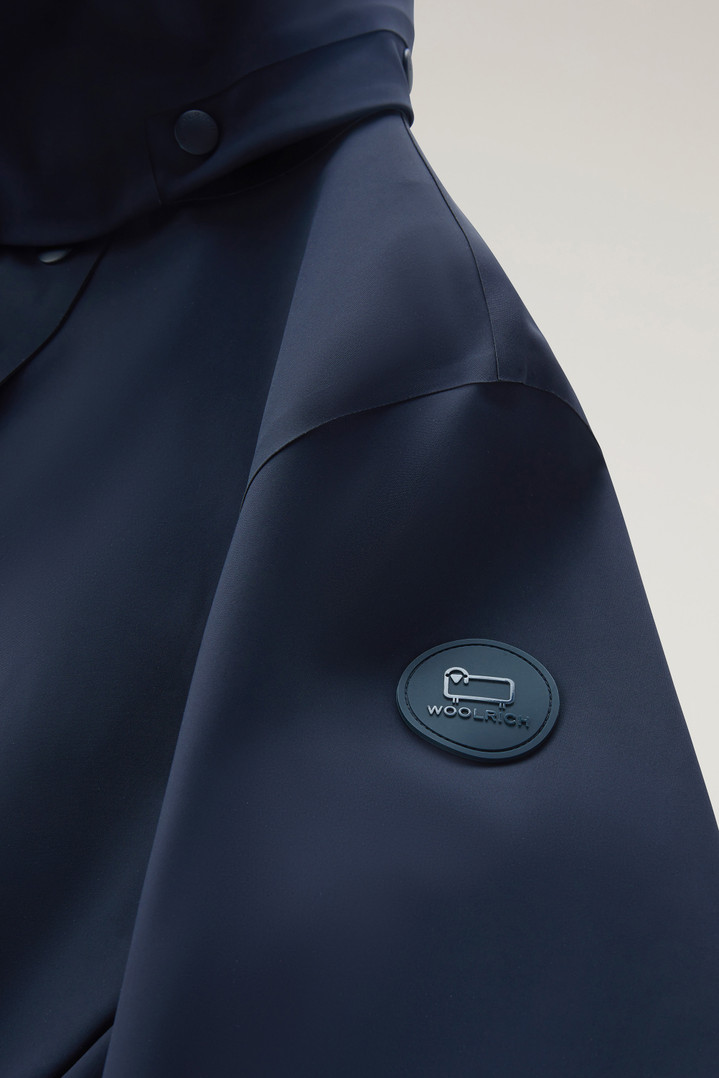High Tech Nylon Trench Coat with Detachable Hood Blue photo 4 | Woolrich