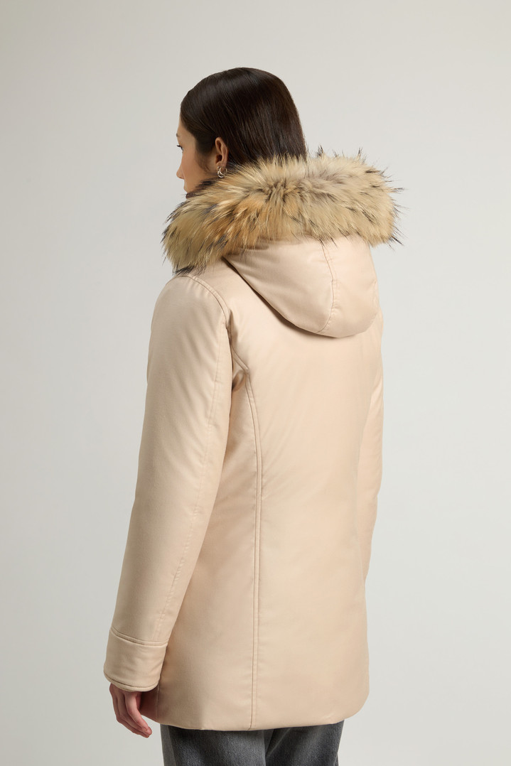 Arctic Parka in a Wool-Silk Blend Crafted Using a Loro Piana Fabric Beige photo 3 | Woolrich