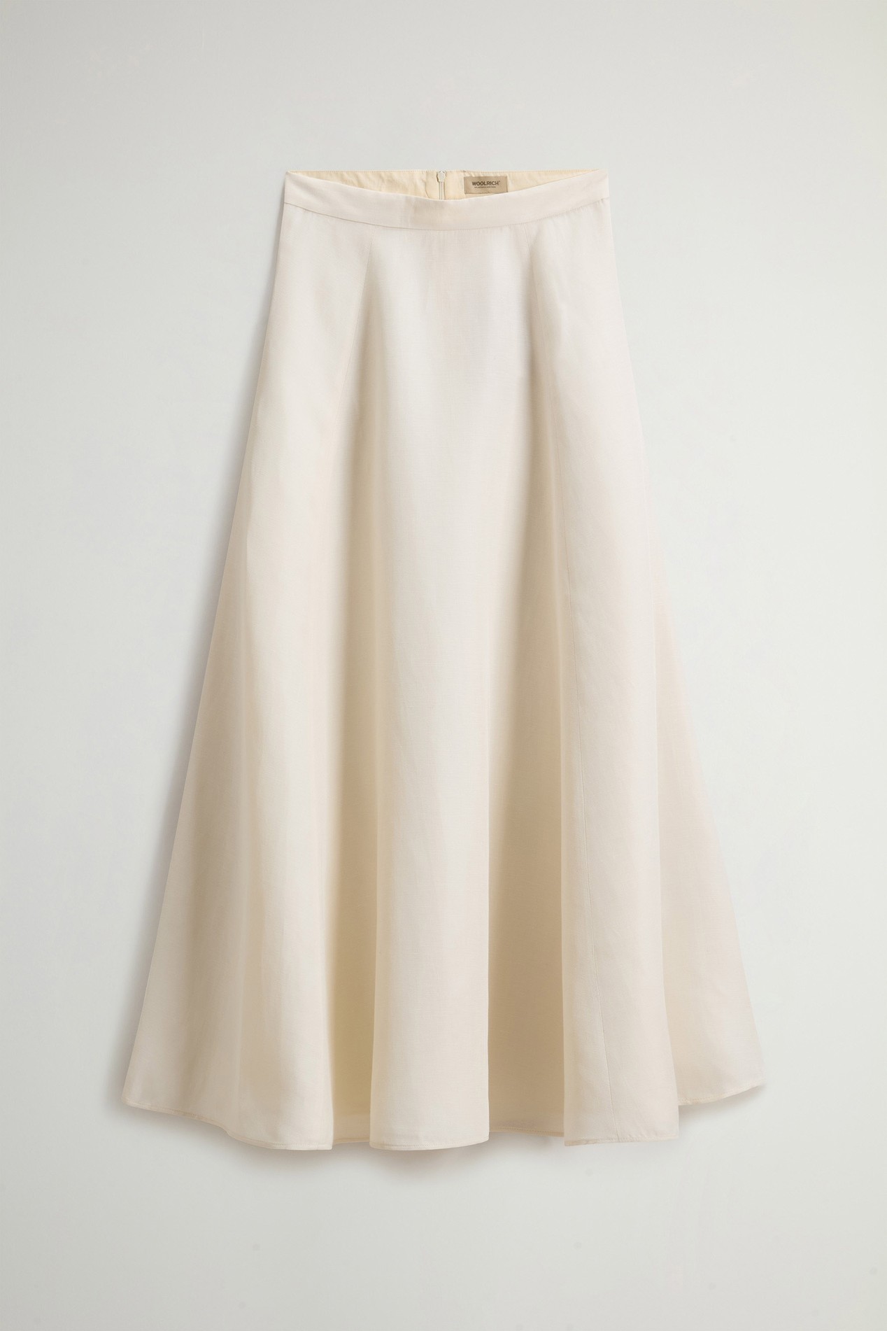 LYOCELL LINEN LONG SKIRT White photo 3 | Woolrich
