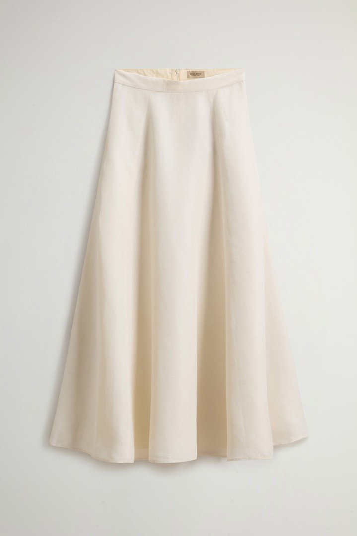 LYOCELL LINEN LONG SKIRT White photo 3 | Woolrich