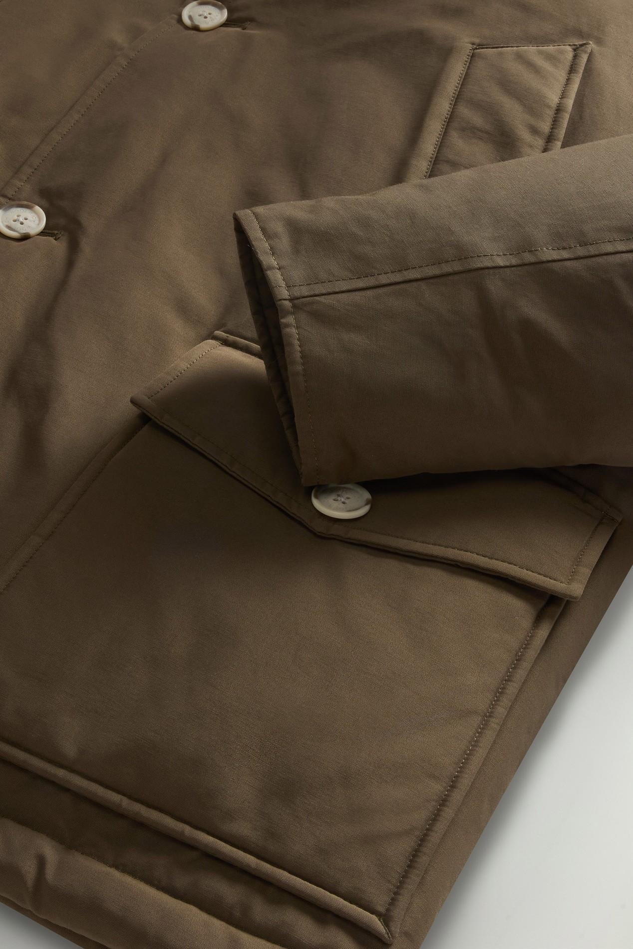 Arctic Anorak van Ramar Cloth met afneembaar bont Groen photo 3 | Woolrich