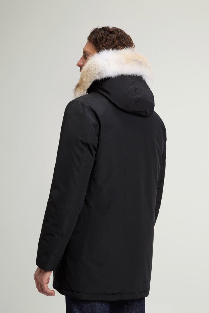 Arctic Parka in Ramar Cloth with Detachable Fur Trim Black photo 3 | Woolrich