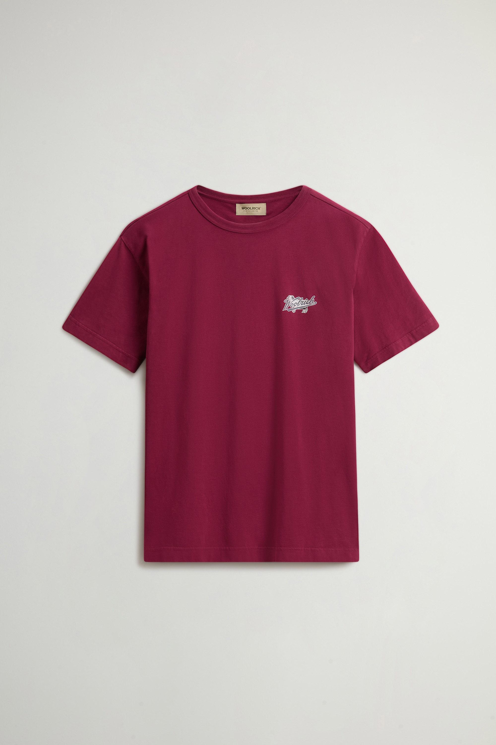 COTTON EMBLEM T-SHIRT Burgundy photo 5 | Woolrich
