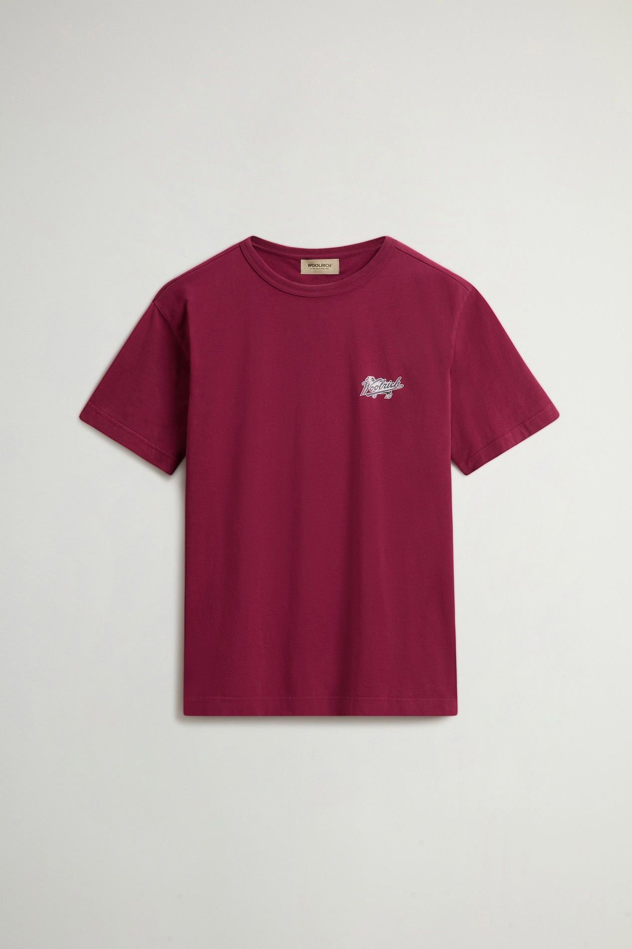 COTTON EMBLEM T-SHIRT Burgundy photo 5 | Woolrich