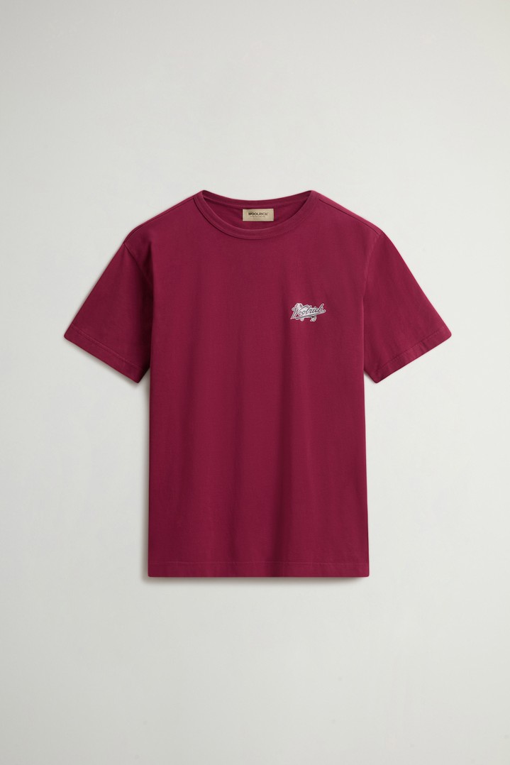 COTTON EMBLEM T-SHIRT Burgundy photo 5 | Woolrich