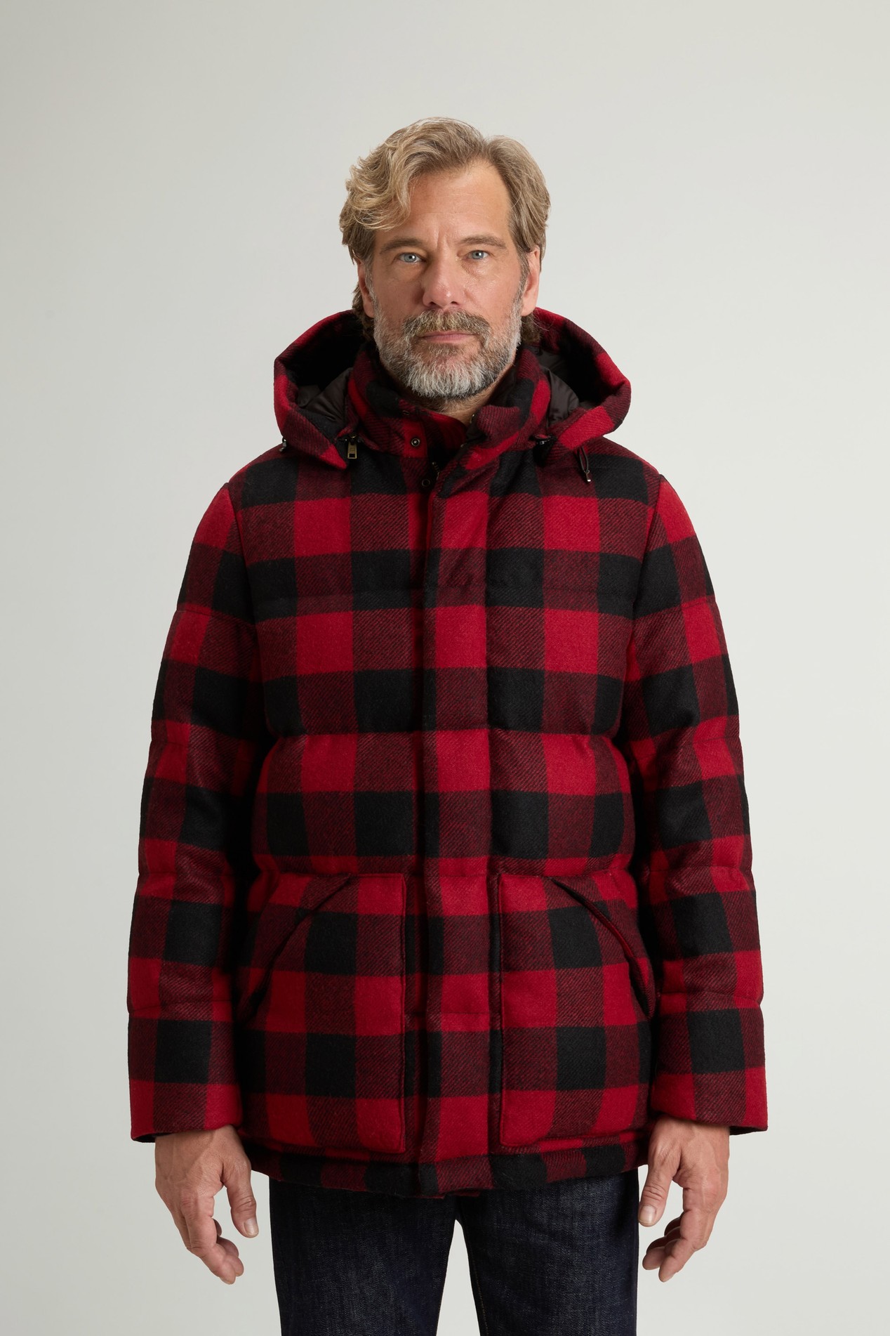 CHECK MOON PUFFER PARKA Rouge photo 1 | Woolrich