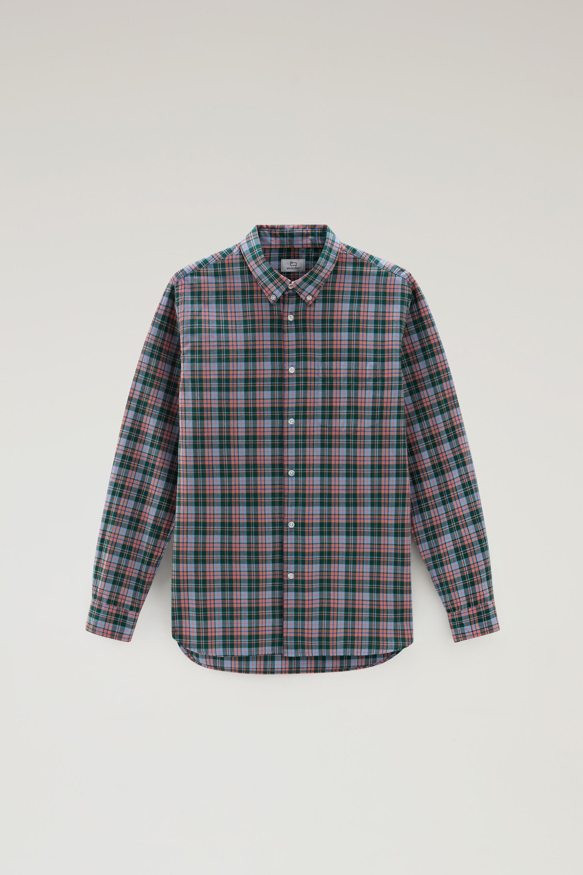 Checked Madras Shirt in Pure Cotton Green photo 1 | Woolrich