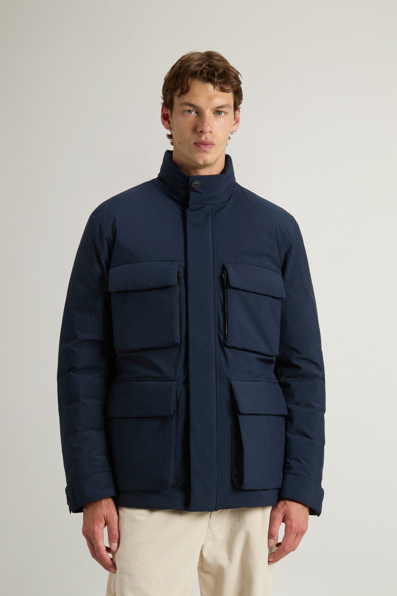 Cloud Jacket with Stand-Up Collar Blue photo 1 | Woolrich