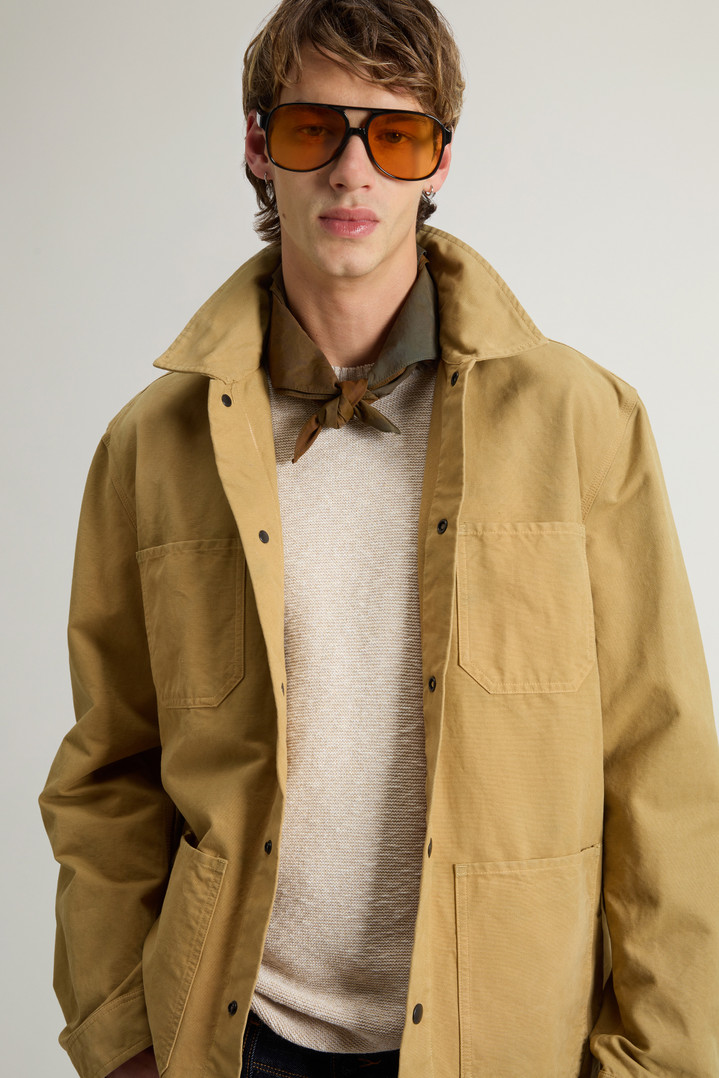 Garment-Dyed Pure Cotton Canvas Overshirt Beige photo 4 | Woolrich