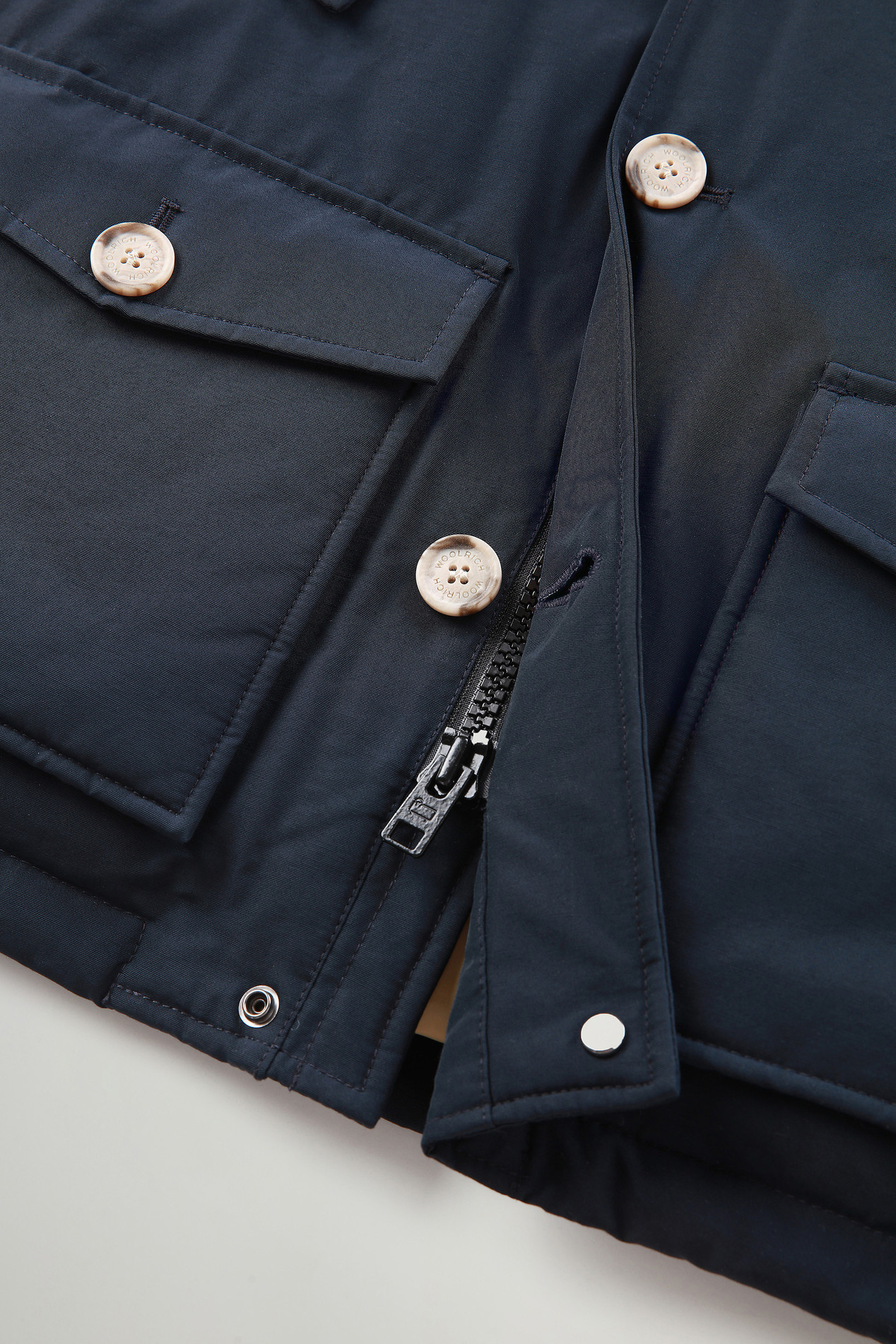 Boy's Arctic Parka in Ramar Cloth with Detachable Fur Blue photo 4 | Woolrich