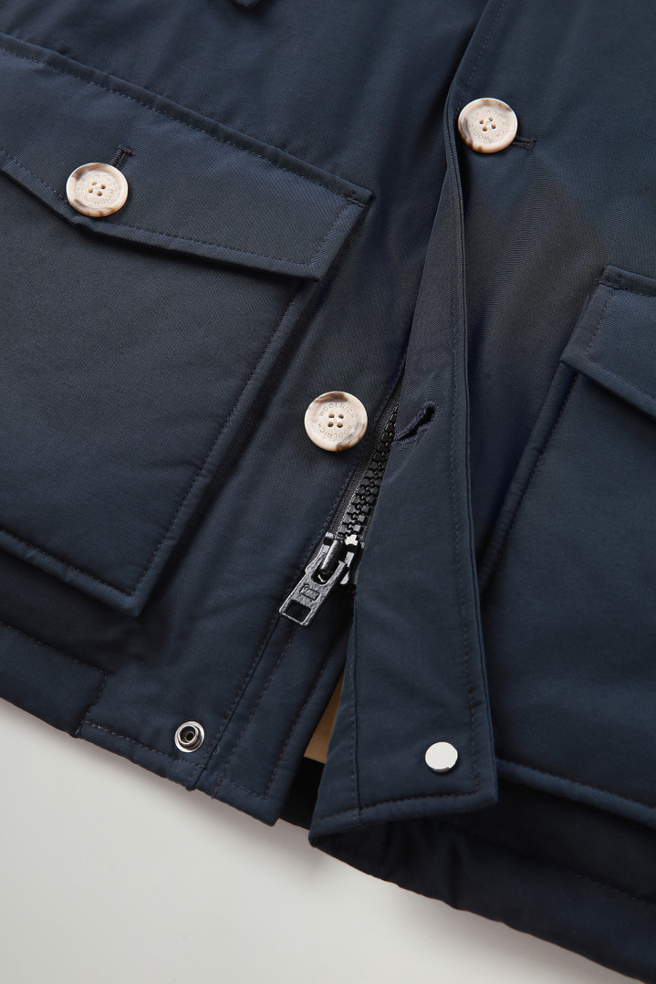 Boy's Arctic Parka in Ramar Cloth with Detachable Fur Blue photo 4 | Woolrich