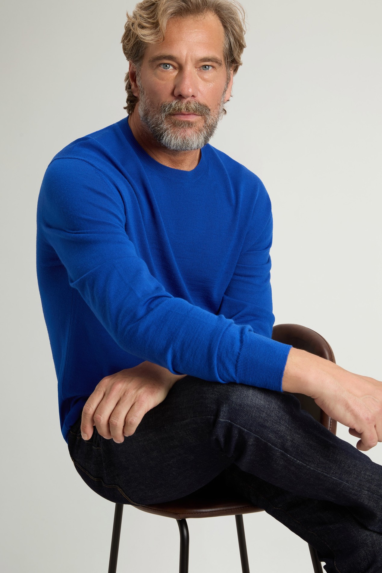 Maglione girocollo in pura lana vergine Merino Blu photo 4 | Woolrich