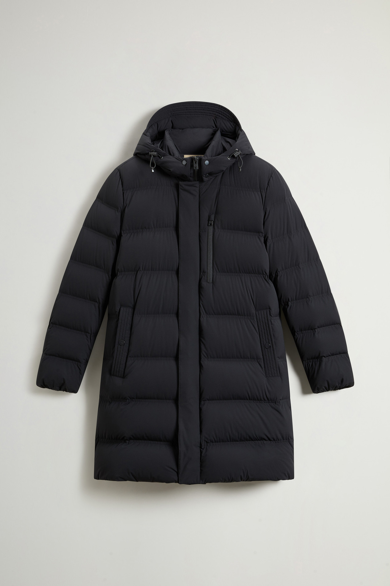 MATT STRETCH LONG PUFFER Black photo 6 | Woolrich