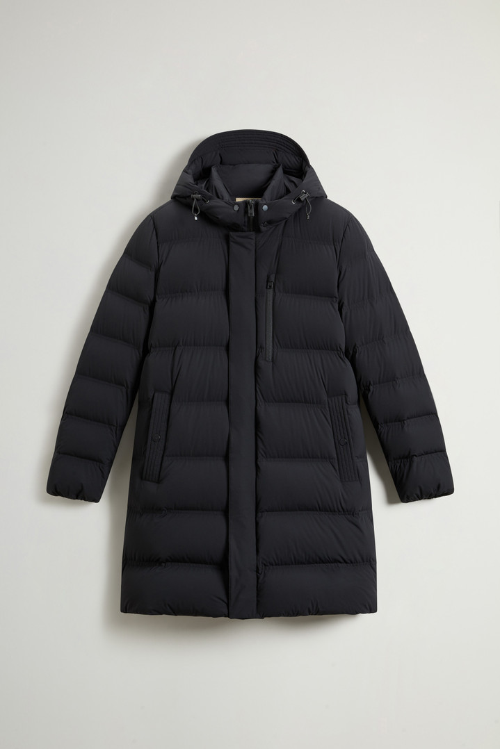 MATT STRETCH LONG PUFFER Black photo 6 | Woolrich
