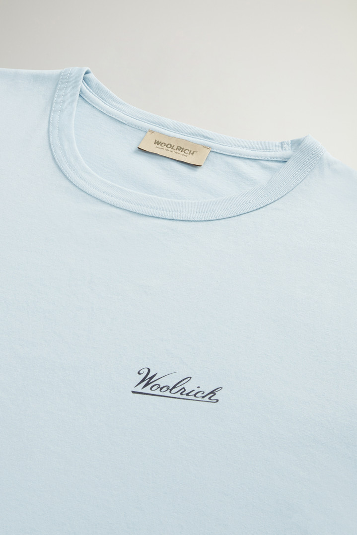 Pure Cotton T-Shirt with Logo Blue photo 6 | Woolrich