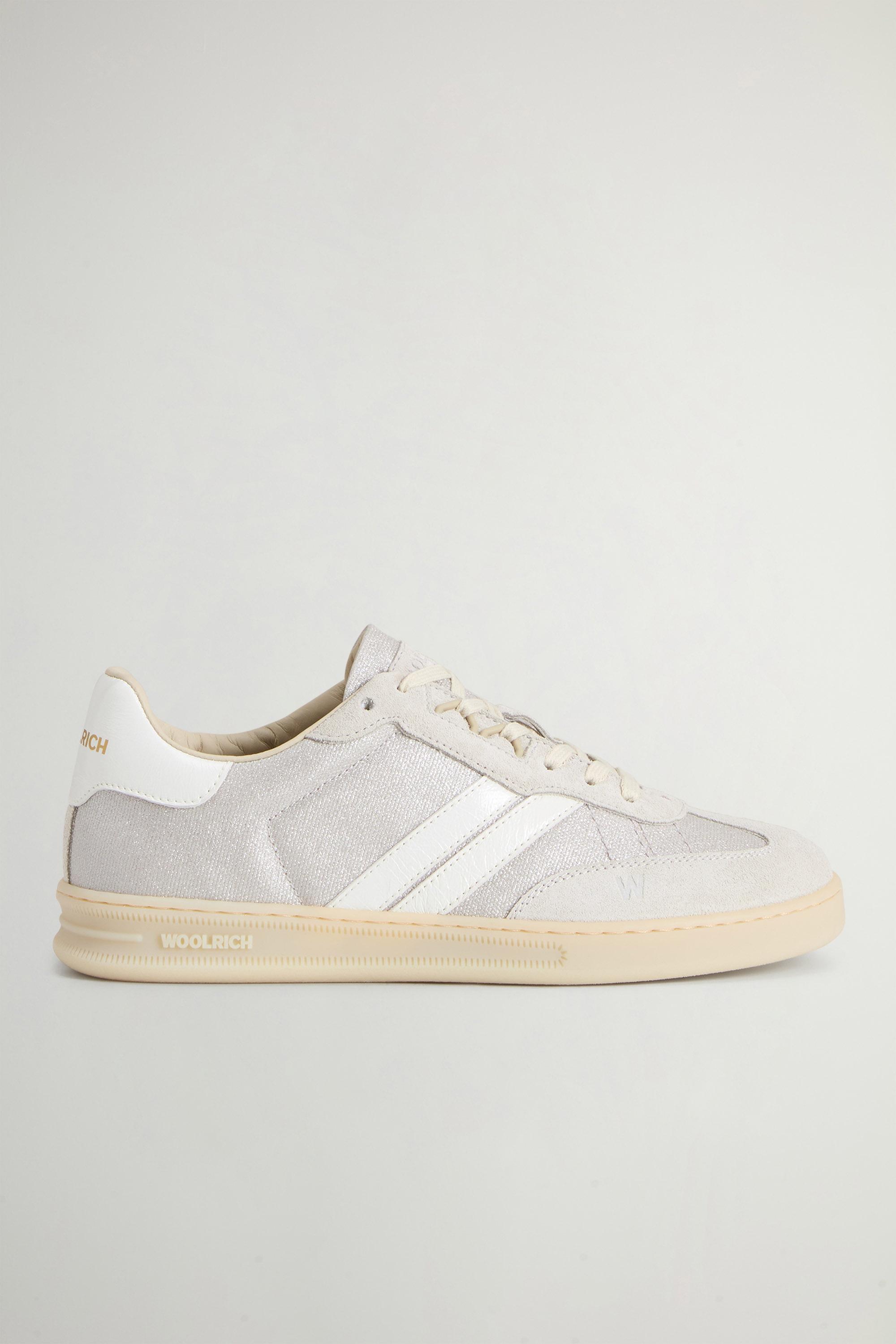 Doubleu Tennis Laminated Sneakers with Suede Details Gray photo 1 | Woolrich
