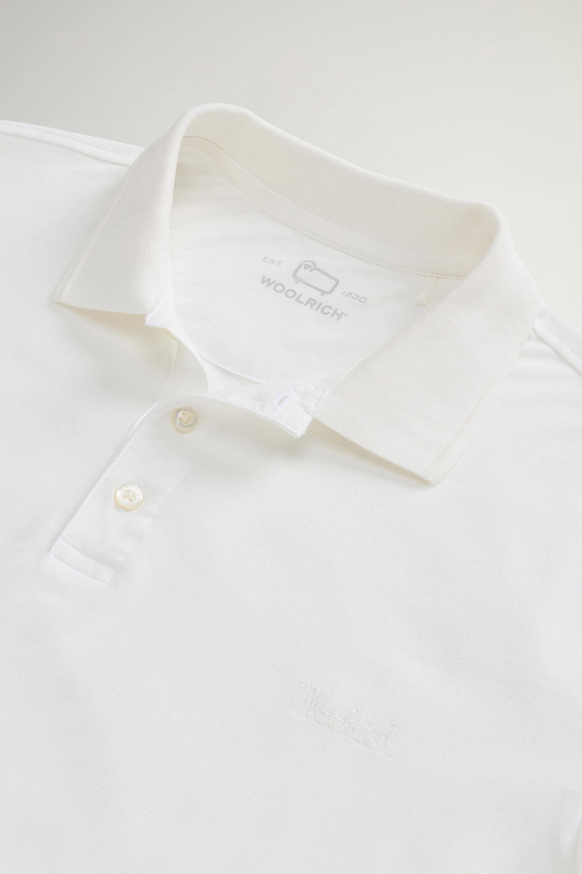 Mackinack Polo teint en pièce en sergé de coton stretch Blanc photo 6 | Woolrich