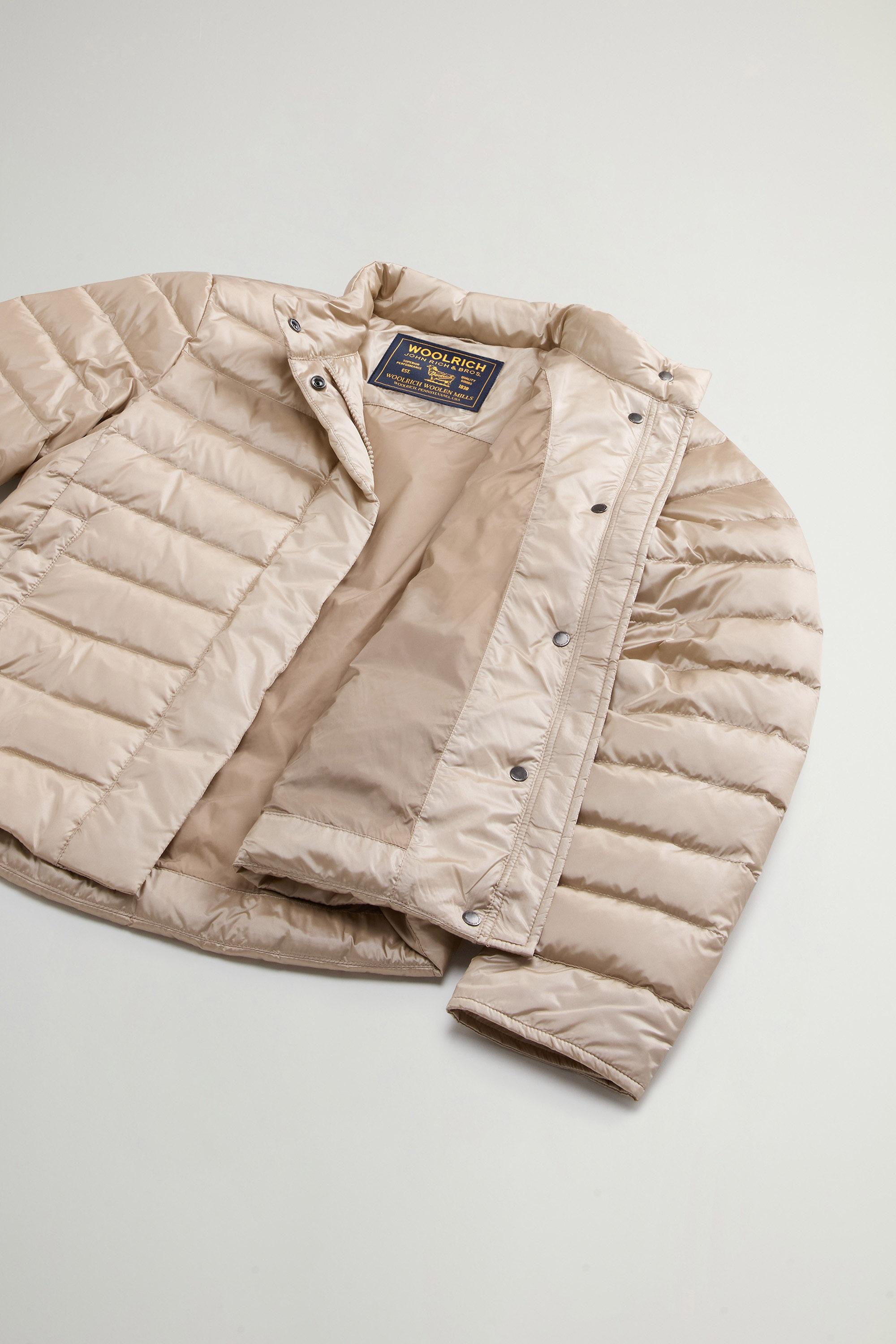 Lightweight Down Jacket in Liquid Nylon Beige photo 8 | Woolrich