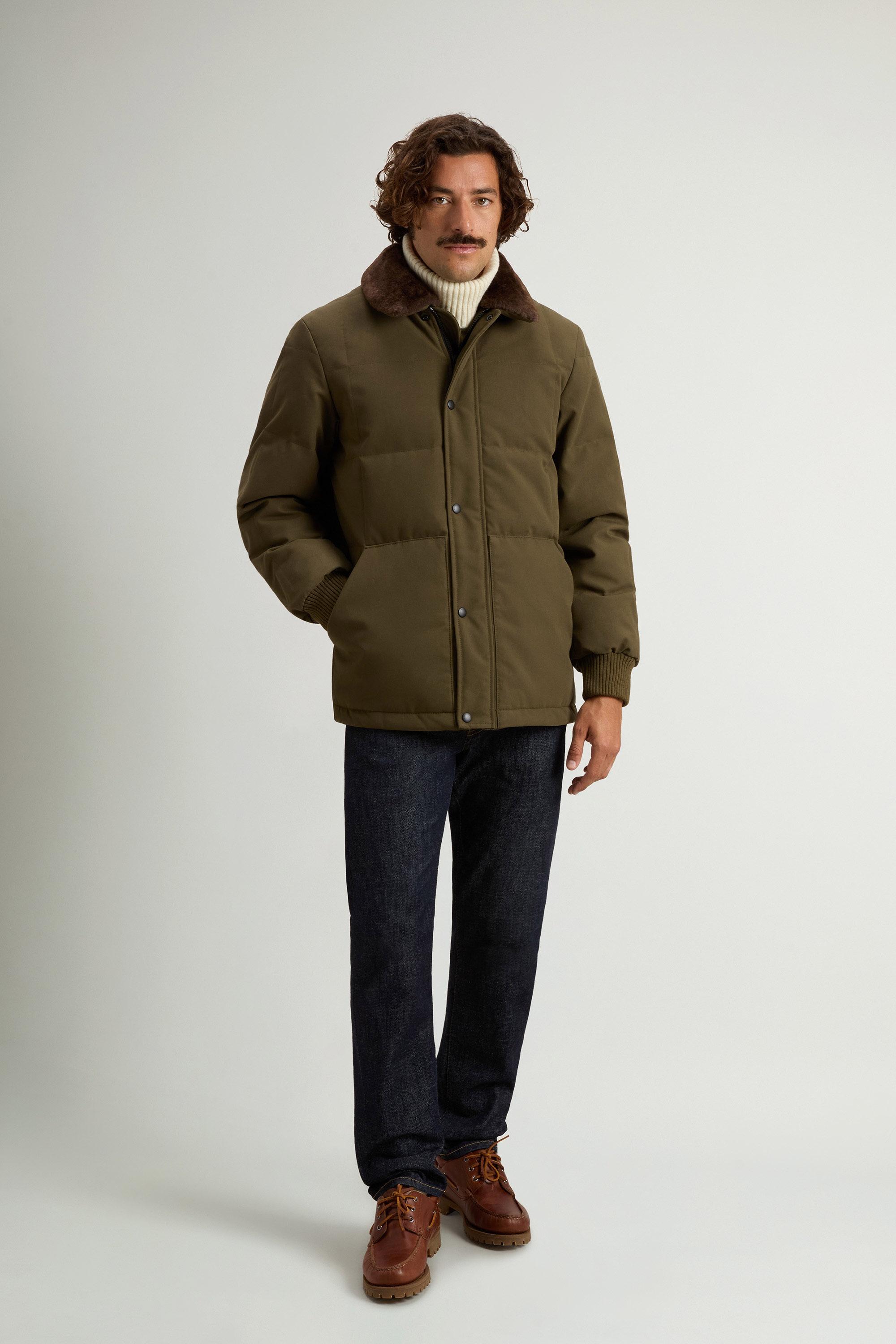 Blizzard Jacket in Quilted Canvas Green photo 1 | Woolrich