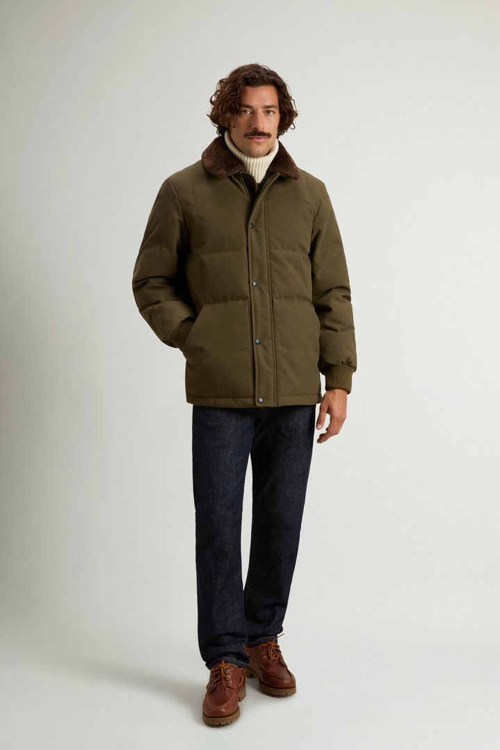 Blizzard Jacket in Quilted Canvas Green photo 2 | Woolrich