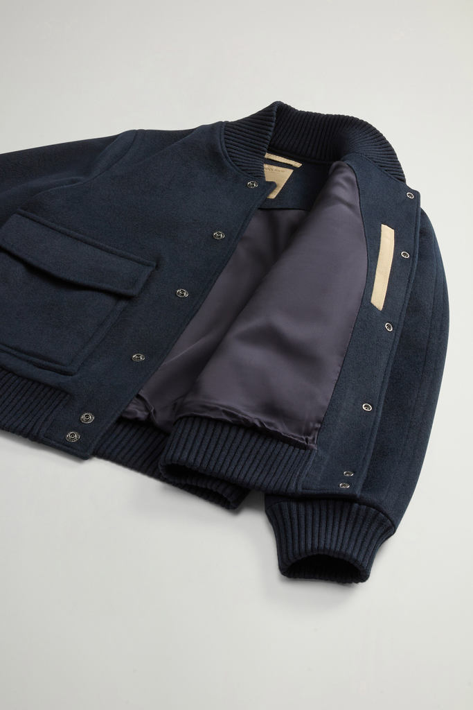 Miles Bomber Jacket in Wool Blend Blue photo 8 | Woolrich