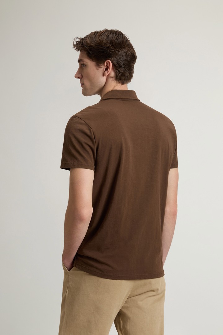 SLUB LOGO POLO Marron photo 3 | Woolrich