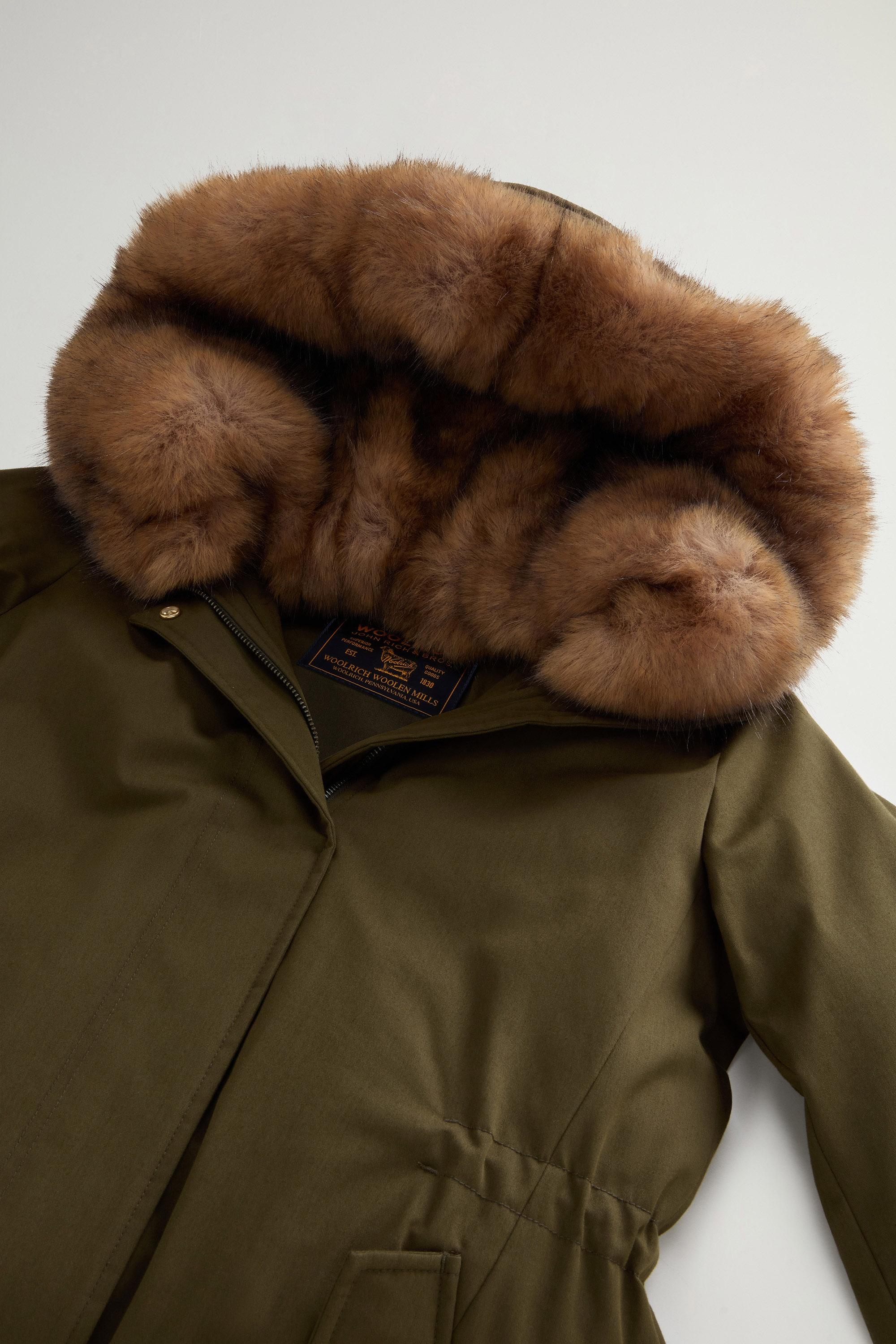 BEST COTTON FAUX FUR PARKA Vert photo 6 | Woolrich