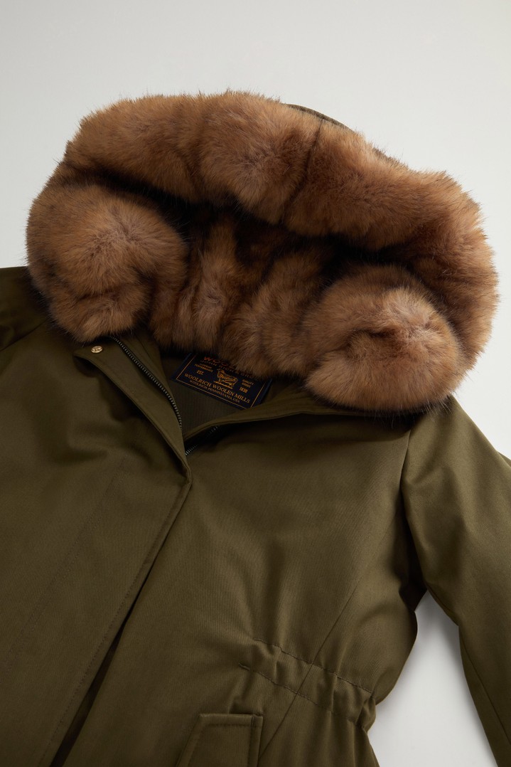 BEST COTTON FAUX FUR PARKA Vert photo 6 | Woolrich