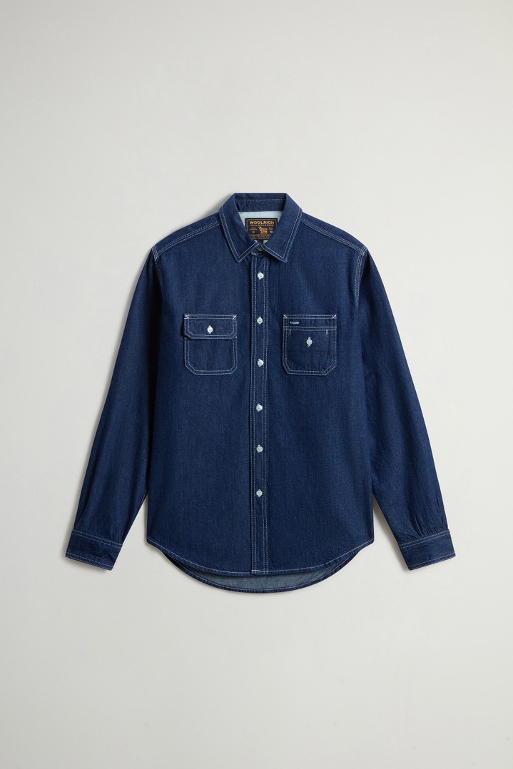 Hemd aus leichtem Denim aus reiner Baumwolle Blau photo 1 | Woolrich