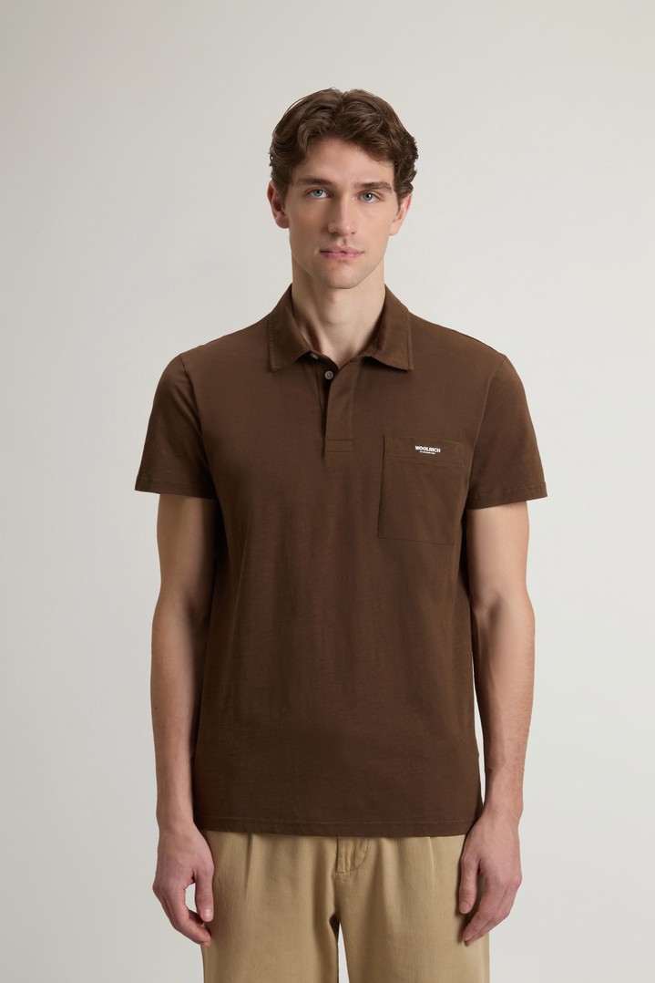 SLUB LOGO POLO Marron photo 1 | Woolrich