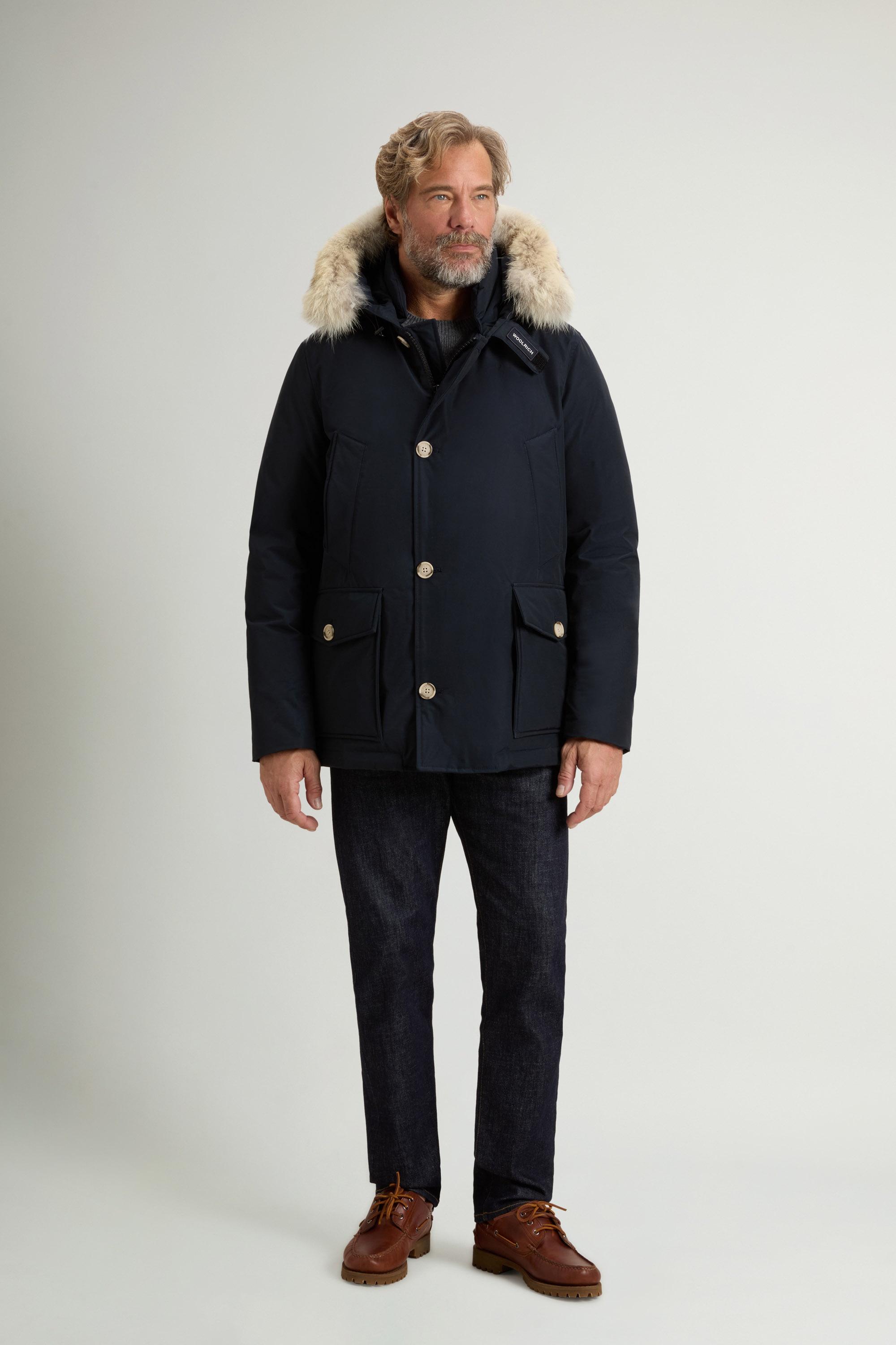 Arctic Anorak in Ramar Cloth with Detachable Fur Blue photo 1 | Woolrich