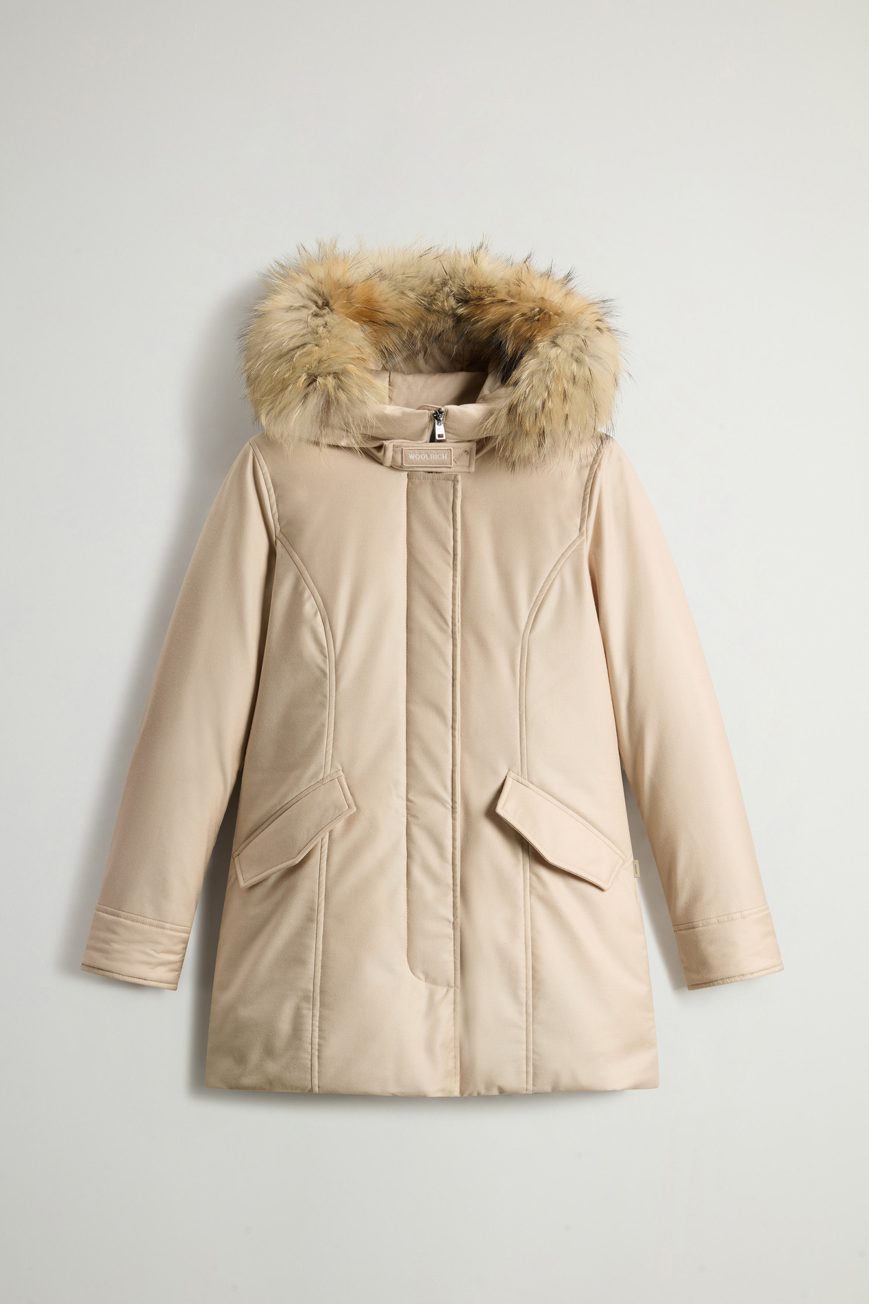 Arctic Parka in a Wool-Silk Blend Crafted Using a Loro Piana Fabric Beige photo 5 | Woolrich