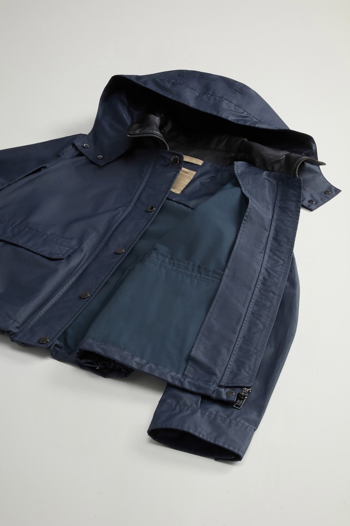 Dundee Jacket in Superwax Cotton Blue photo 8 | Woolrich