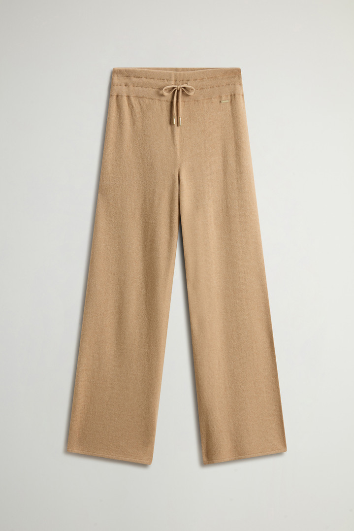 Wide-Leg Pants in Virgin Wool and Cashmere Blend Beige photo 3 | Woolrich