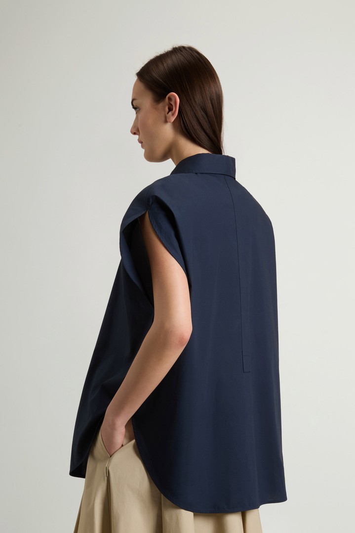 COTTON POPLIN BLOUSE Blue photo 3 | Woolrich
