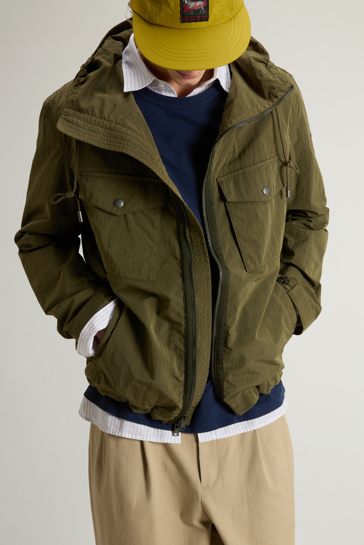 Hooded Nylon-Blend Jacket Green photo 4 | Woolrich