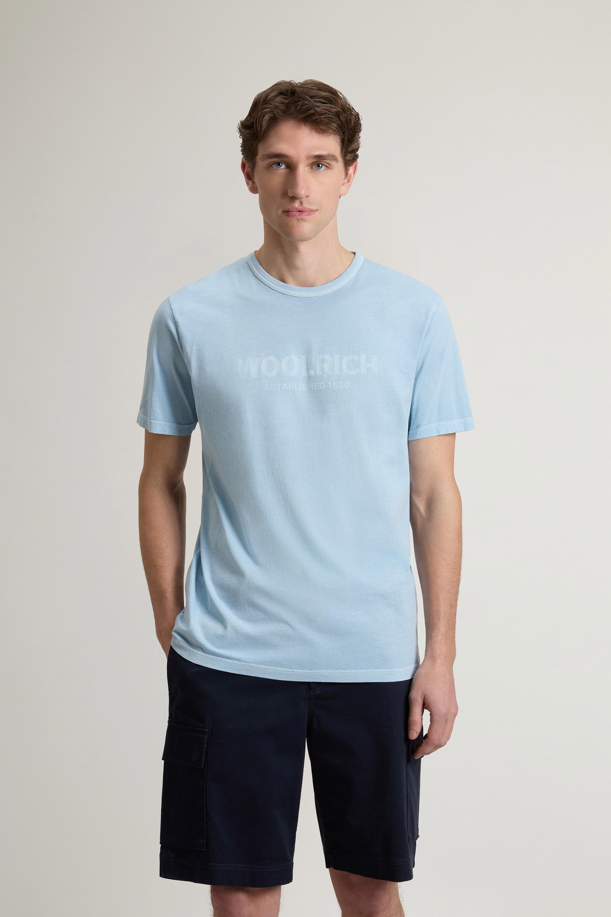 Stückgefärbtes T-Shirt aus reiner Baumwolle Blau photo 1 | Woolrich