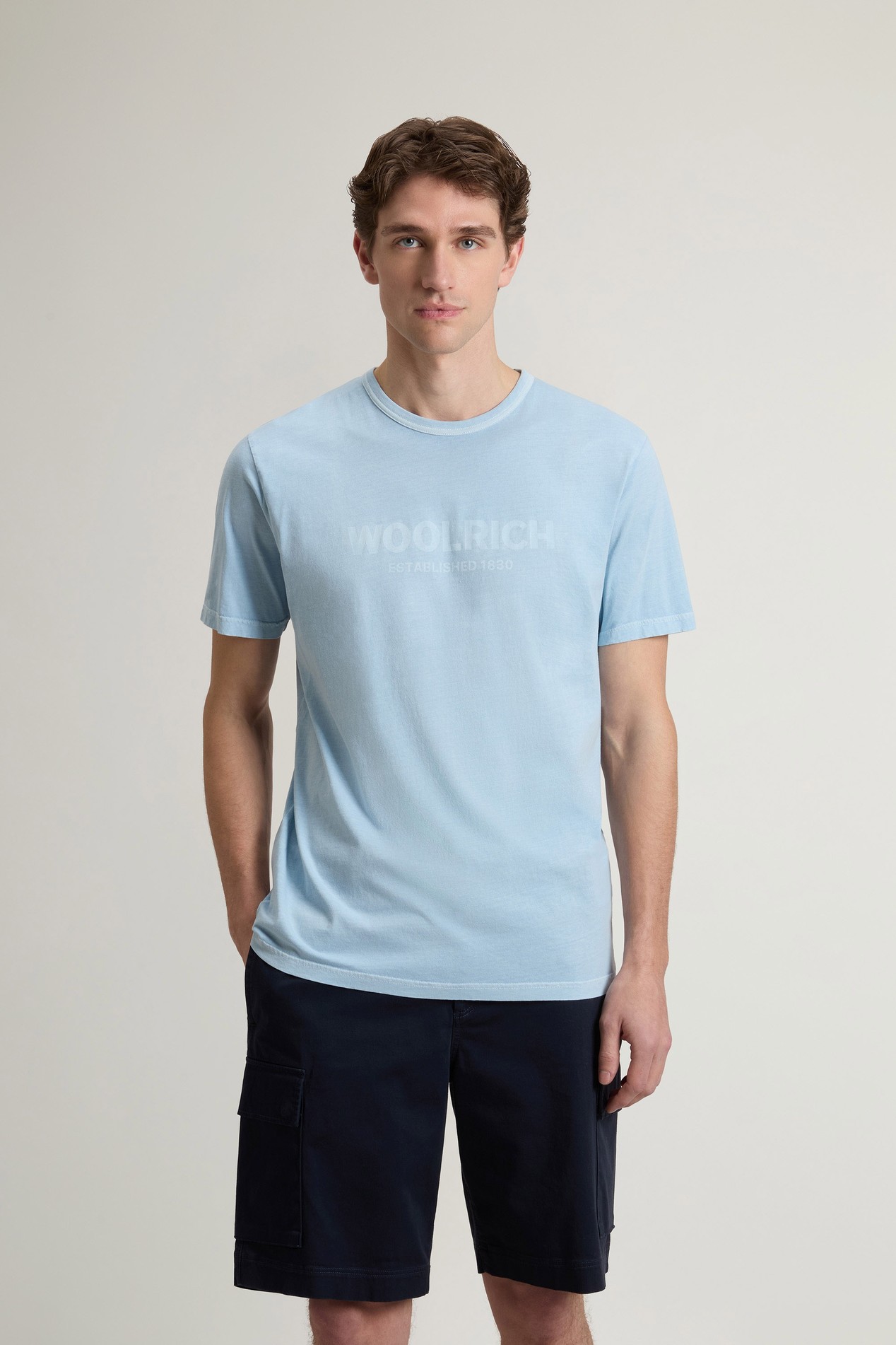 LIGHT GD T-SHIRT Blue photo 1 | Woolrich